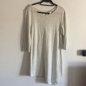 WHBM White Sparkle A-symmetrical T-shirt Dress